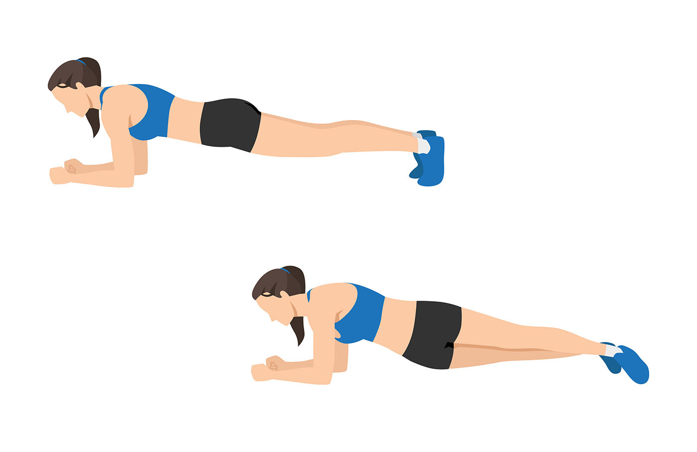 Core Training -- Plank mit Hip Dip
