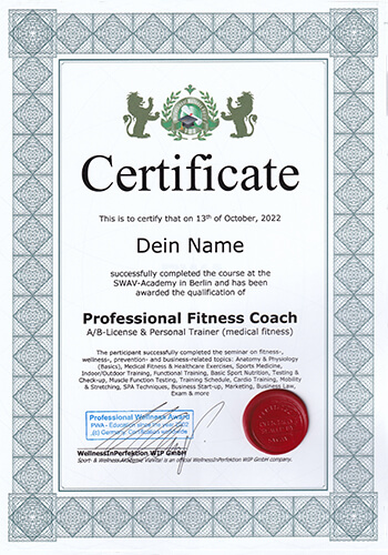 Fitnesstrainer Ausbildung mit PWA Zertifikat